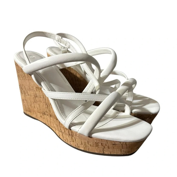 Women Platform Wedge Sandals Cork Slingback Wedges Espadrilles Heels Summer - Picture 1 of 5